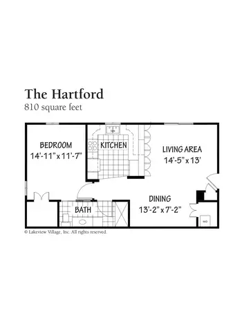 Floorplan of Lakeview Village, Assisted Living, Nursing Home, Independent Living, CCRC, Lenexa, KS 12