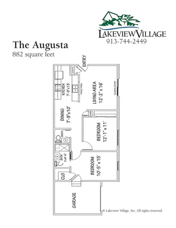 Floorplan of Lakeview Village, Assisted Living, Nursing Home, Independent Living, CCRC, Lenexa, KS 13