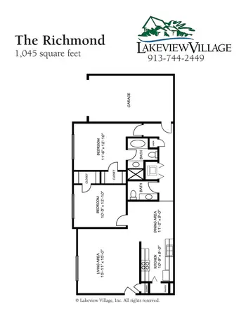 Floorplan of Lakeview Village, Assisted Living, Nursing Home, Independent Living, CCRC, Lenexa, KS 15