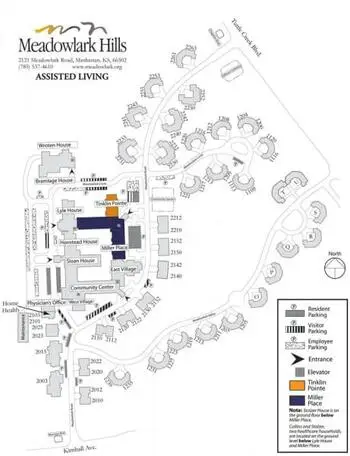 Campus Map of Meadowlark Hills, Assisted Living, Nursing Home, Independent Living, CCRC, Manhattan, KS 4