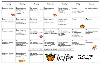 Activity Calendar of Mennonite Friendship, Assisted Living, Nursing Home, Independent Living, CCRC, South Hutchinson, KS 2