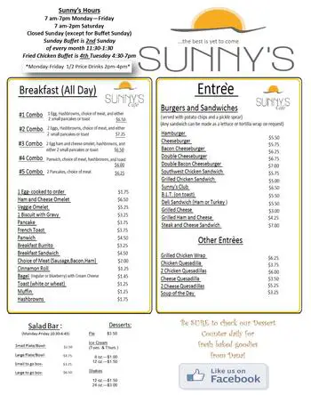 Dining menu of Sunshine Meadows, Assisted Living, Nursing Home, Independent Living, CCRC, Buhler, KS 5
