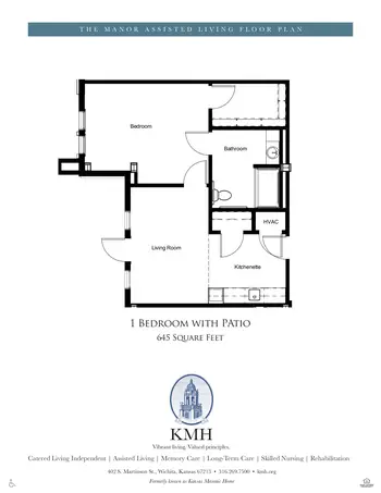 Floorplan of KMH, Assisted Living, Nursing Home, Independent Living, CCRC, Wichita, KS 14