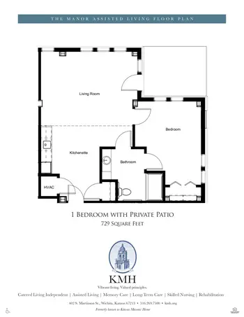 Floorplan of KMH, Assisted Living, Nursing Home, Independent Living, CCRC, Wichita, KS 15