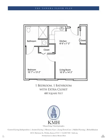 Floorplan of KMH, Assisted Living, Nursing Home, Independent Living, CCRC, Wichita, KS 16