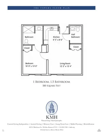 Floorplan of KMH, Assisted Living, Nursing Home, Independent Living, CCRC, Wichita, KS 17
