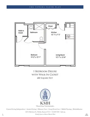 Floorplan of KMH, Assisted Living, Nursing Home, Independent Living, CCRC, Wichita, KS 18