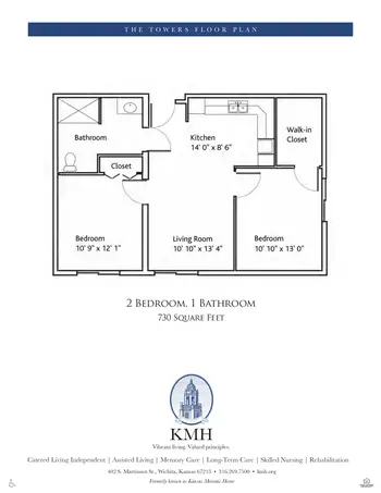 Floorplan of KMH, Assisted Living, Nursing Home, Independent Living, CCRC, Wichita, KS 19