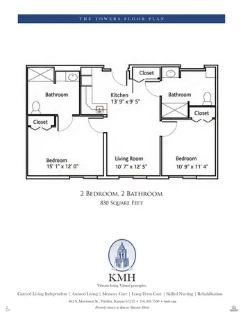 Floorplan of KMH, Assisted Living, Nursing Home, Independent Living, CCRC, Wichita, KS 20