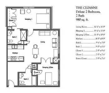 Floorplan of Village Shalom, Assisted Living, Nursing Home, Independent Living, CCRC, Overland Park, KS 12