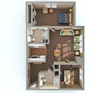 Floorplan of Village Shalom, Assisted Living, Nursing Home, Independent Living, CCRC, Overland Park, KS 10