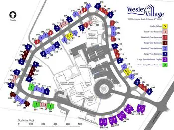 Campus Map of Wesley Village, Assisted Living, Nursing Home, Independent Living, CCRC, Wilmore, KY 2