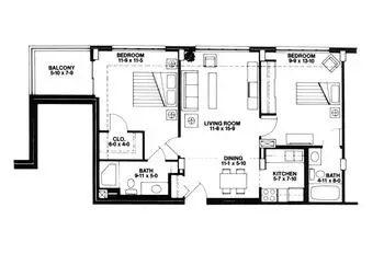 Floorplan of Treyton Oak Towers, Assisted Living, Nursing Home, Independent Living, CCRC, Louisville, KY 6