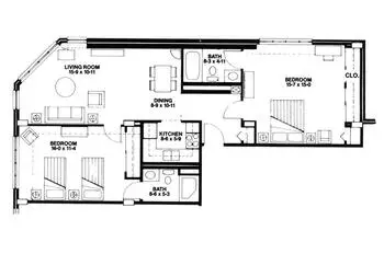 Floorplan of Treyton Oak Towers, Assisted Living, Nursing Home, Independent Living, CCRC, Louisville, KY 8