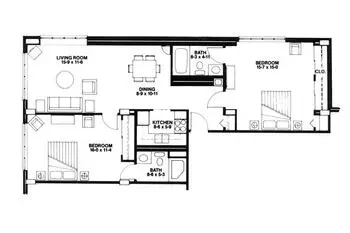 Floorplan of Treyton Oak Towers, Assisted Living, Nursing Home, Independent Living, CCRC, Louisville, KY 7