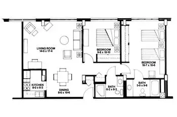 Floorplan of Treyton Oak Towers, Assisted Living, Nursing Home, Independent Living, CCRC, Louisville, KY 10