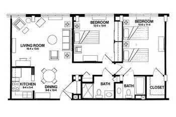 Floorplan of Treyton Oak Towers, Assisted Living, Nursing Home, Independent Living, CCRC, Louisville, KY 9