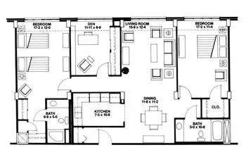 Floorplan of Treyton Oak Towers, Assisted Living, Nursing Home, Independent Living, CCRC, Louisville, KY 11