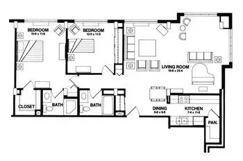 Floorplan of Treyton Oak Towers, Assisted Living, Nursing Home, Independent Living, CCRC, Louisville, KY 12