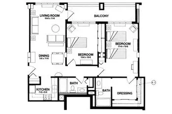 Floorplan of Treyton Oak Towers, Assisted Living, Nursing Home, Independent Living, CCRC, Louisville, KY 13