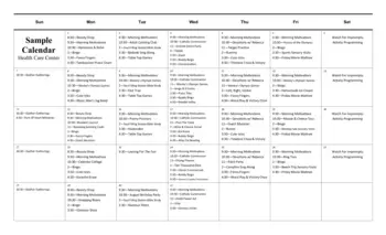 Activity Calendar of Wesley Manor, Assisted Living, Nursing Home, Independent Living, CCRC, Louisville, KY 1