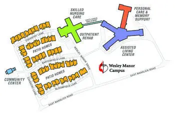 Campus Map of Wesley Manor, Assisted Living, Nursing Home, Independent Living, CCRC, Louisville, KY 1