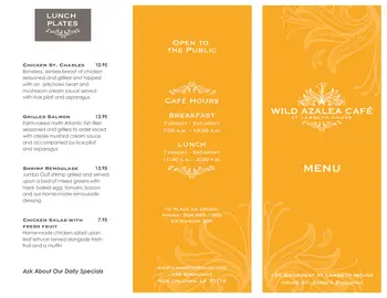 Dining menu of Lambeth House, Assisted Living, Nursing Home, Independent Living, CCRC, New Orleans, LA 1