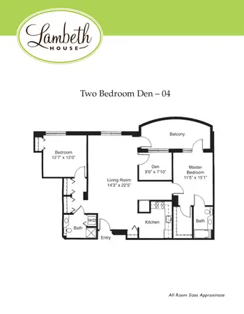 Floorplan of Lambeth House, Assisted Living, Nursing Home, Independent Living, CCRC, New Orleans, LA 14