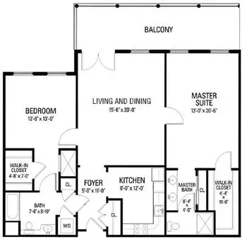Floorplan of St. James Place, Assisted Living, Nursing Home, Independent Living, CCRC, Baton Rouge, LA 5