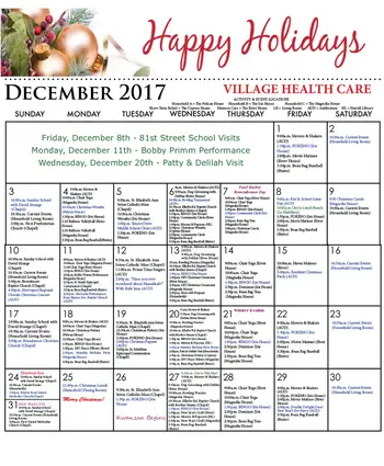Activity Calendar of The Glen Retirement System, Assisted Living, Nursing Home, Independent Living, CCRC, Shreveport, LA 11