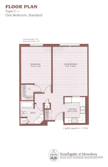 Floorplan of Southgate at Shrewsbury, Assisted Living, Nursing Home, Independent Living, CCRC, Shrewsbury, MA 3