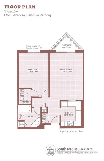 Floorplan of Southgate at Shrewsbury, Assisted Living, Nursing Home, Independent Living, CCRC, Shrewsbury, MA 5