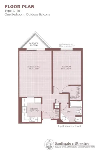 Floorplan of Southgate at Shrewsbury, Assisted Living, Nursing Home, Independent Living, CCRC, Shrewsbury, MA 6