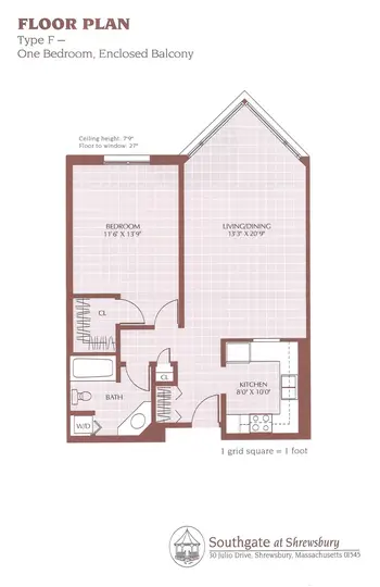 Floorplan of Southgate at Shrewsbury, Assisted Living, Nursing Home, Independent Living, CCRC, Shrewsbury, MA 7