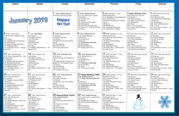 Activity Calendar of Carleton Willard Village, Assisted Living, Nursing Home, Independent Living, CCRC, Bedford, MA 4