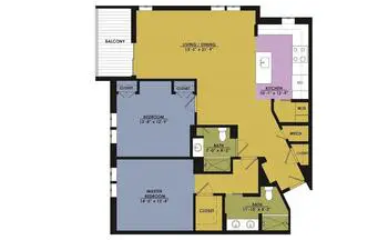 Floorplan of North Hill, Assisted Living, Nursing Home, Independent Living, CCRC, Needham, MA 8