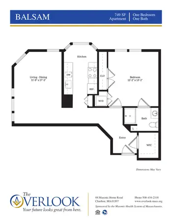 Floorplan of The Overlook, Assisted Living, Nursing Home, Independent Living, CCRC, Charlton, MA 5
