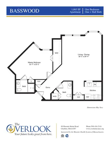 Floorplan of The Overlook, Assisted Living, Nursing Home, Independent Living, CCRC, Charlton, MA 6