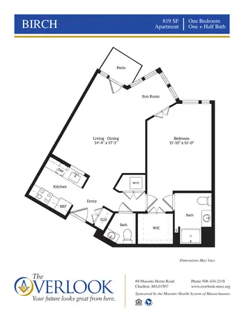 Floorplan of The Overlook, Assisted Living, Nursing Home, Independent Living, CCRC, Charlton, MA 8