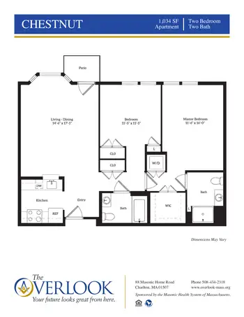 Floorplan of The Overlook, Assisted Living, Nursing Home, Independent Living, CCRC, Charlton, MA 11