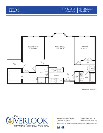 Floorplan of The Overlook, Assisted Living, Nursing Home, Independent Living, CCRC, Charlton, MA 13
