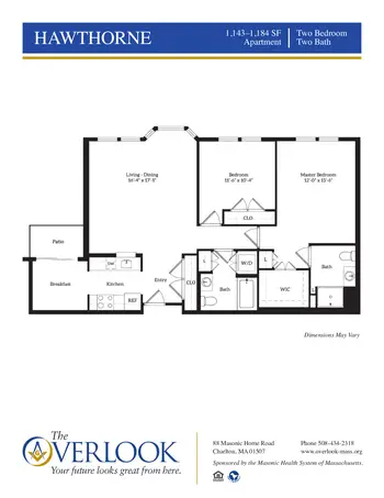 Floorplan of The Overlook, Assisted Living, Nursing Home, Independent Living, CCRC, Charlton, MA 14
