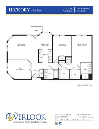 Floorplan of The Overlook, Assisted Living, Nursing Home, Independent Living, CCRC, Charlton, MA 15