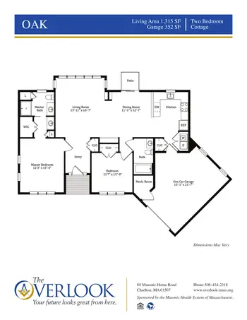 Floorplan of The Overlook, Assisted Living, Nursing Home, Independent Living, CCRC, Charlton, MA 18