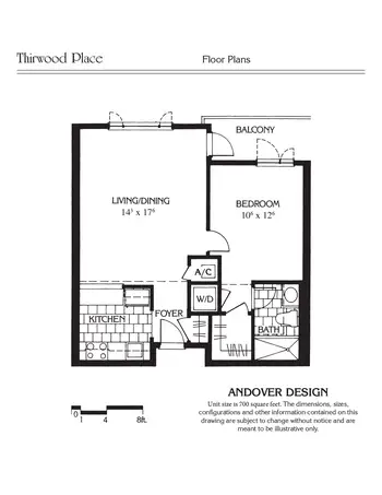 Floorplan of Thirwood Place, Assisted Living, Nursing Home, Independent Living, CCRC, South Yarmouth, MA 1