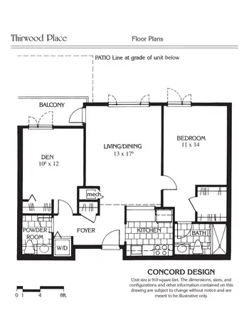 Floorplan of Thirwood Place, Assisted Living, Nursing Home, Independent Living, CCRC, South Yarmouth, MA 2