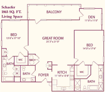 Floorplan of Carroll Lutheran Village, Assisted Living, Nursing Home, Independent Living, CCRC, Westminster, MD 8
