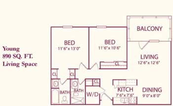 Floorplan of Carroll Lutheran Village, Assisted Living, Nursing Home, Independent Living, CCRC, Westminster, MD 11