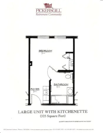 Floorplan of Pickersgill Retirement, Assisted Living, Nursing Home, Independent Living, CCRC, Towson, MD 6
