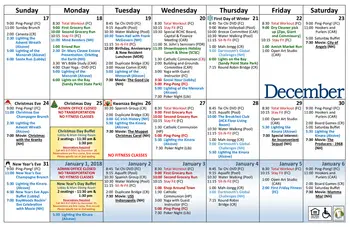 Activity Calendar of Baywoods, Assisted Living, Nursing Home, Independent Living, CCRC, Annapolis, MD 2